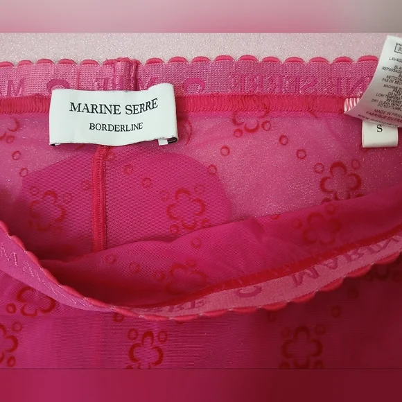 Marine Serre Pink Patterned Leggings/Tights Size Small - Picture 3 of 11